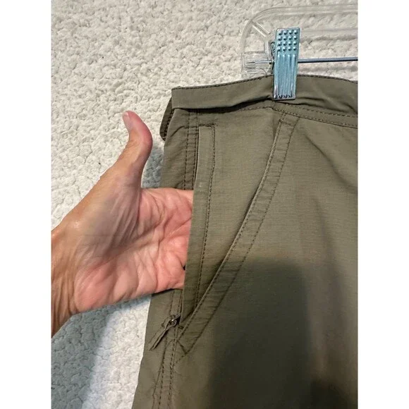 Hawke&Co Cargo Short Pants Mens 36 Solid Beige Mid Rise Zip Fly Pockets Casual - Picture 4 of 16